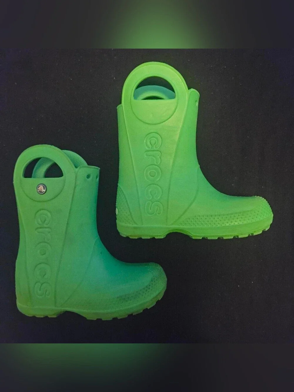 Size 13C Green Crocs Kids RainBoots